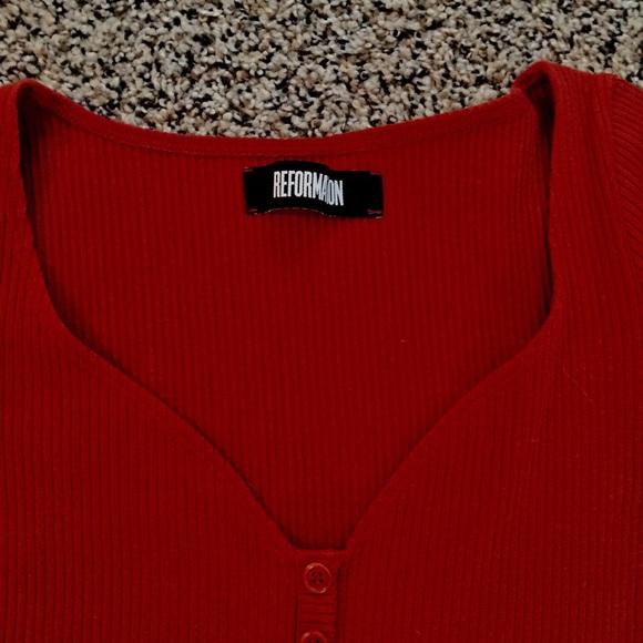 SOLD-Reformation Ribbed Mini Dress - Picture 4 of 5